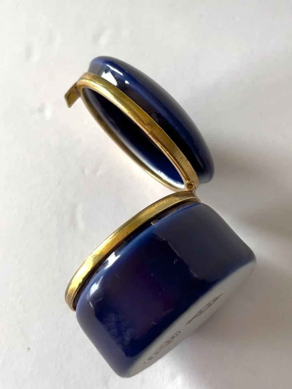Cobalt LIMOGES FRANCE Trinket Box